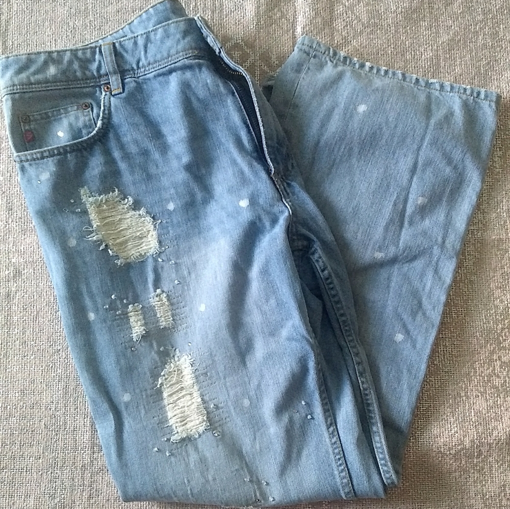 Seven 7 Distressed Bootcut Jeans